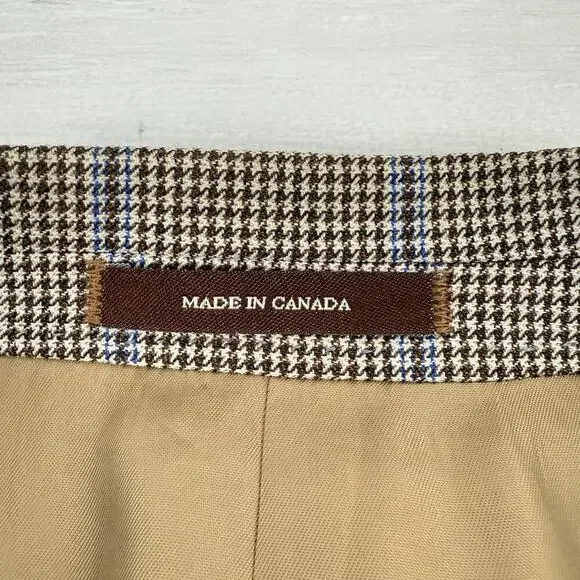 Peter Millar Crown Crafted Wool Sport Coat Blazer Men 44R Harrison Glen Plaid - Picture 10 of 16